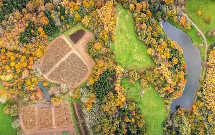 Framed Print : Top down view over Park, Pond and Gardens from a drone in the colors of fall, Exeter, Devon, England, Europe Framed Print : Top down view over Park, Pond and Gardens from a drone in the colors of fall, Exeter, Devon, England, Europe