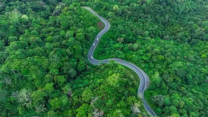 Framed Print : View photo of a road amidst shady trees, in Aceh province, Indonesia Framed Print : View photo of a road amidst shady trees, in Aceh province, Indonesia