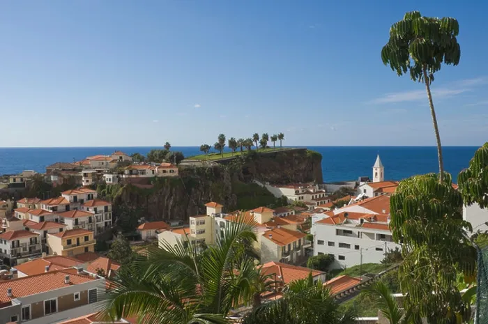 Framed Print : View over the rooftops of Camara de Lobos, Madeira, Portugal, Atlantic, Europe Framed Print : View over the rooftops of Camara de Lobos, Madeira, Portugal, Atlantic, Europe