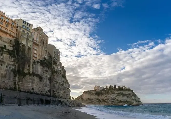 Framed Print : View of Rotonda Beach and the colourful old town of Tropea in Calabria Framed Print : View of Rotonda Beach and the colourful old town of Tropea in Calabria
