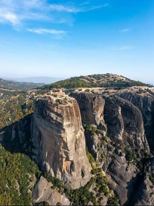 Framed Print : A view of the Saint Trinity Monastery and landscape of Meteora Framed Print : A view of the Saint Trinity Monastery and landscape of Meteora