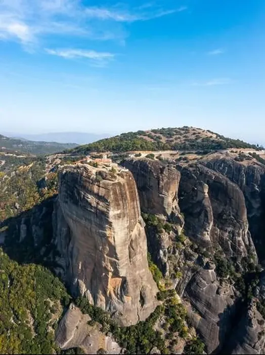 Framed Print : View of the Saint Trinity Monastery and landscape of Meteora Framed Print : View of the Saint Trinity Monastery and landscape of Meteora