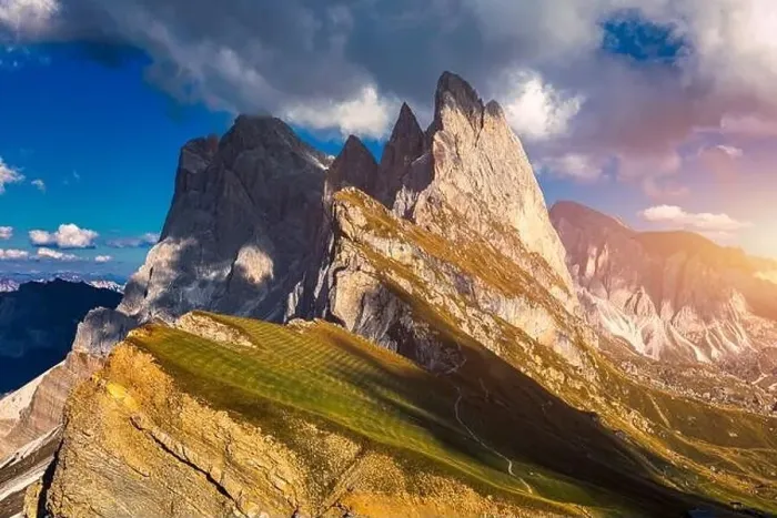 Framed Print : View on Seceda peak. Trentino Alto Adige Framed Print : View on Seceda peak. Trentino Alto Adige