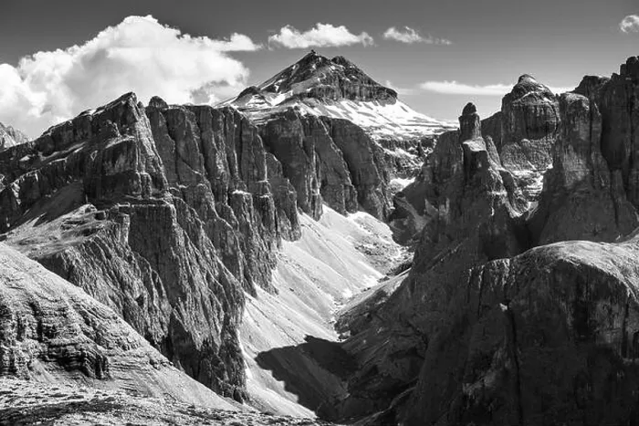 Framed Print : View on the Sella mountain group Framed Print : View on the Sella mountain group