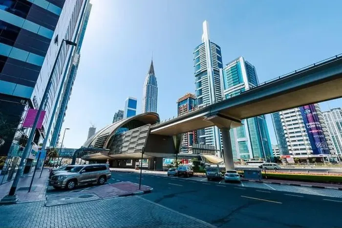 Framed Print : View on skyscrapers in Financial center of Dubai. Dubai, UAE Framed Print : View on skyscrapers in Financial center of Dubai. Dubai, UAE