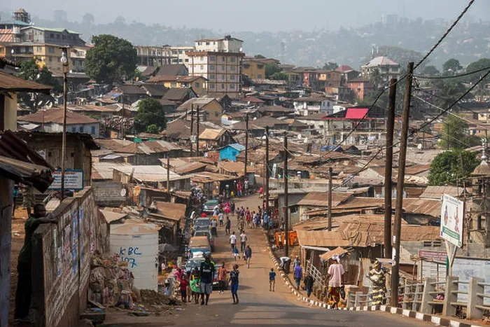 Framed Print : View over the slums of Freetown, Sierra Leone, West Africa, Africa Framed Print : View over the slums of Freetown, Sierra Leone, West Africa, Africa
