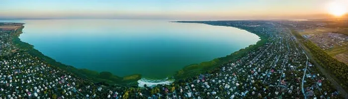 Framed Print : A view from above is the suburb of Taganrog and the Gulf of Azov Framed Print : A view from above is the suburb of Taganrog and the Gulf of Azov