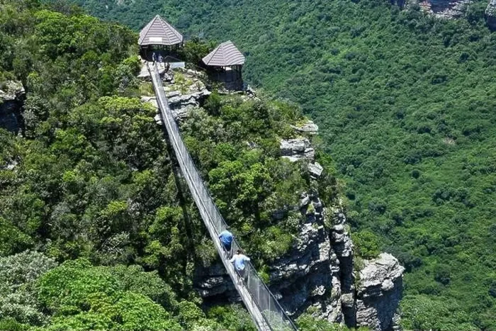 Framed Print : View at the suspension bridge on Oribi gorge in South Africa Framed Print : View at the suspension bridge on Oribi gorge in South Africa
