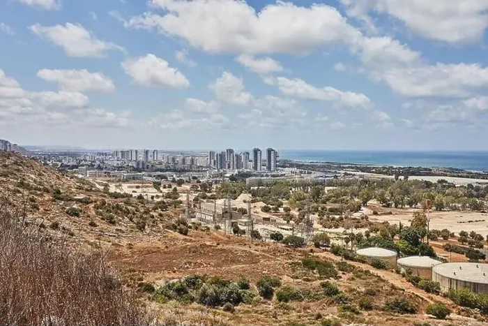 Framed Print : View of Tirat Carmel area near Haifa and the sea coast Framed Print : View of Tirat Carmel area near Haifa and the sea coast