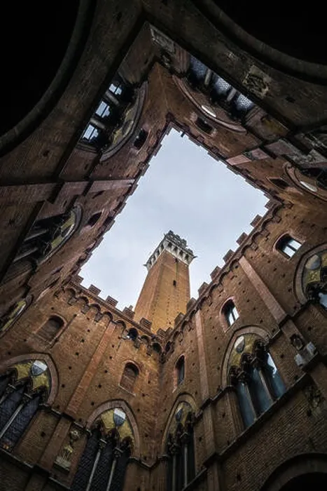 Framed Print : View of the Torre del Mangia from the courtyard of the Palazzo Pubblico (Town Hall of Siena, Tuscany) Framed Print : View of the Torre del Mangia from the courtyard of the Palazzo Pubblico (Town Hall of Siena, Tuscany)