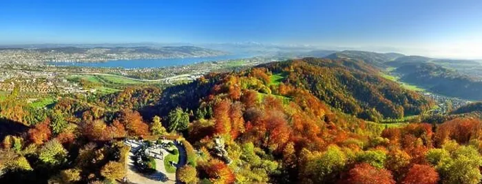 Framed Print : View from the Uto Kulm, also Üetliberg over Zürich with Lake Zurich and Albis chain, at the back Swiss Alps, Canton Zurich Framed Print : View from the Uto Kulm, also Üetliberg over Zürich with Lake Zurich and Albis chain, at the back Swiss Alps, Canton Zurich