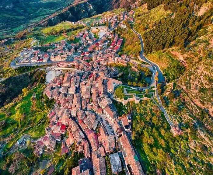 Framed Print : Top down view view from flying drone Framed Print : Top down view view from flying drone