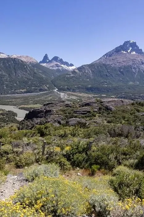 Framed Print : View from the viewpoint Mirador Rio Ibañez at the Carretera Austral in Patagonia, Chile