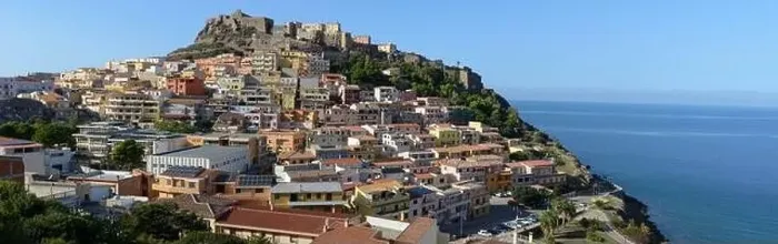 Framed Print : View at the village of Castelsardo on Sardinia in Italy Framed Print : View at the village of Castelsardo on Sardinia in Italy