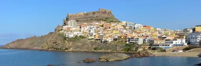 Framed Print : View at the village of Castelsardo on Sardinia in Italy Framed Print : View at the village of Castelsardo on Sardinia in Italy