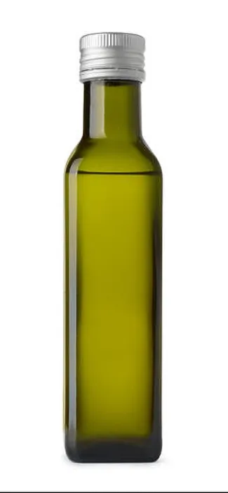 Framed Print : Front view of virgin olive oil bottle isolated on a white Framed Print : Front view of virgin olive oil bottle isolated on a white