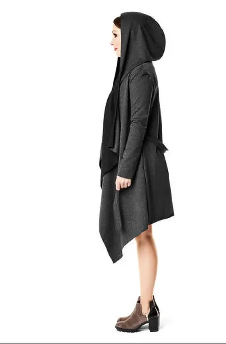 Framed Print : Side view of woman in black coat. Lookbook photo Framed Print : Side view of woman in black coat. Lookbook photo