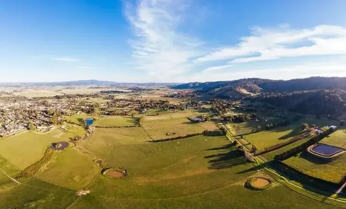 Framed Print : View Over Yarra Glen in Australia Framed Print : View Over Yarra Glen in Australia