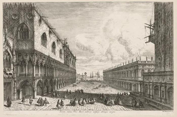 Framed Print : Views of Venice: The Piazzetta, 1741. Michele Marieschi (Italian, 1710-1743). Etching Framed Print : Views of Venice: The Piazzetta, 1741. Michele Marieschi (Italian, 1710-1743). Etching