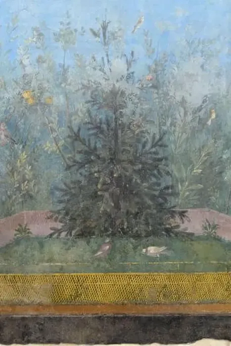 Framed Print : Villa of Livia - Garden Room Fresco. Rome, Italy Framed Print : Villa of Livia - Garden Room Fresco. Rome, Italy