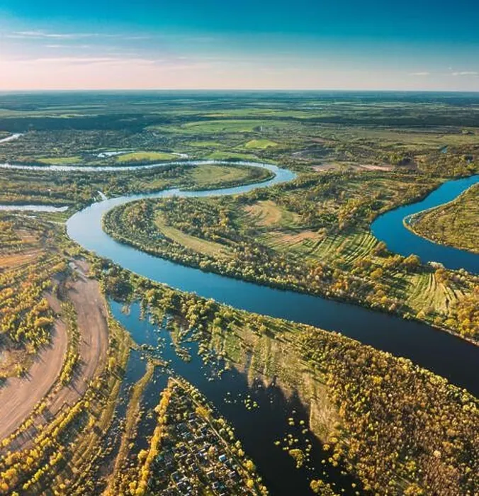 Framed Print : Village Near River, Aerial View Green Forest Woods And River Landscape In Sunny Spring Summer Day. Top View Of Nature, Bird's Eye View. Trees Standing Framed Print : Village Near River, Aerial View Green Forest Woods And River Landscape In Sunny Spring Summer Day. Top View Of Nature, Bird's Eye View. Trees Standing