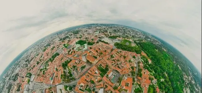 Framed Print : Vilnius Old town, the historic center of Lithuania, European city. 360 VR panorama Framed Print : Vilnius Old town, the historic center of Lithuania, European city. 360 VR panorama