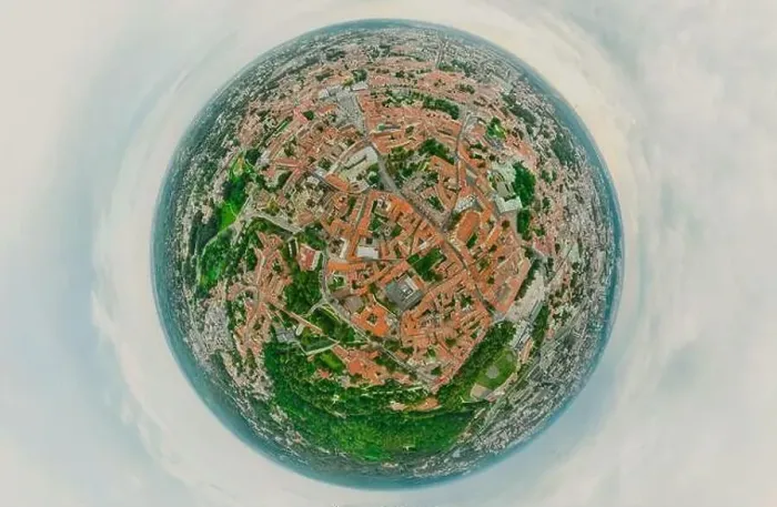 Framed Print : Vilnius Old town, the historic center of Lithuania, European city. 360 VR panorama Framed Print : Vilnius Old town, the historic center of Lithuania, European city. 360 VR panorama
