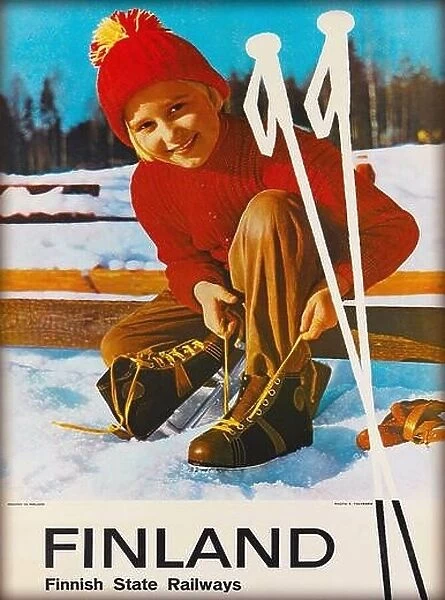 Vintage 1960s Travel Poster - Finland