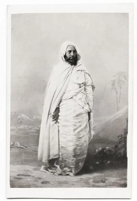Framed Print : Vintage 19th century photograph: Abdelkader ibn Muhieddine (6 September 1808 – 26 May 1883; Arabic) Framed Print : Vintage 19th century photograph: Abdelkader ibn Muhieddine (6 September 1808 – 26 May 1883; Arabic)