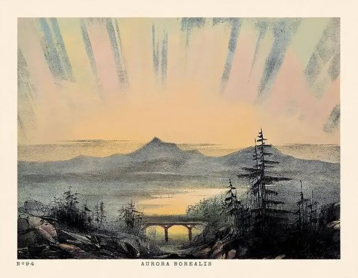 Framed Print : Vintage Astronomical Phenomena Scene Illustration. Published in a 19th-century astronomy book in London around 1840 Framed Print : Vintage Astronomical Phenomena Scene Illustration. Published in a 19th-century astronomy book in London around 1840