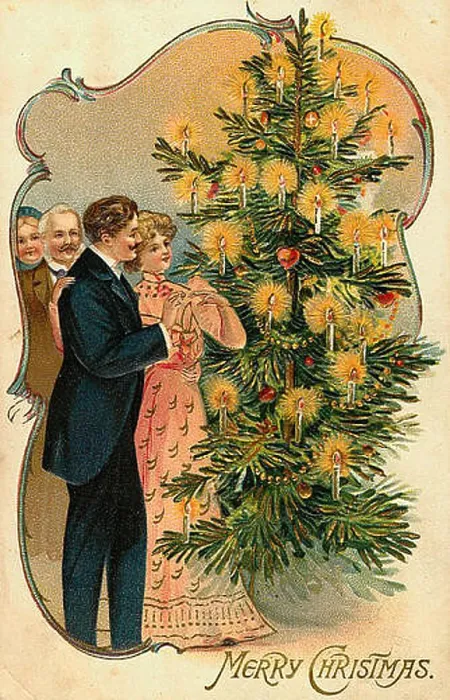 Framed Print : vintage christmas card illustrated design Framed Print : vintage christmas card illustrated design