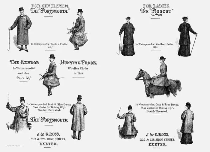 Framed Print : Vintage clothing advert from J & G Ross, Exeter for hunting & riding clothing Framed Print : Vintage clothing advert from J & G Ross, Exeter for hunting & riding clothing