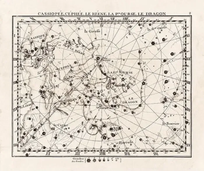 Framed Print : Vintage constellation illustration from the early 18th century Framed Print : Vintage constellation illustration from the early 18th century