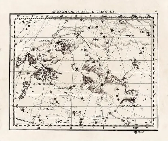 Framed Print : Vintage constellation illustration from the early 18th century Framed Print : Vintage constellation illustration from the early 18th century