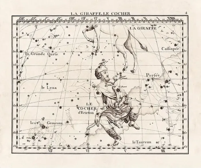 Framed Print : Vintage constellation illustration from the early 18th century Framed Print : Vintage constellation illustration from the early 18th century