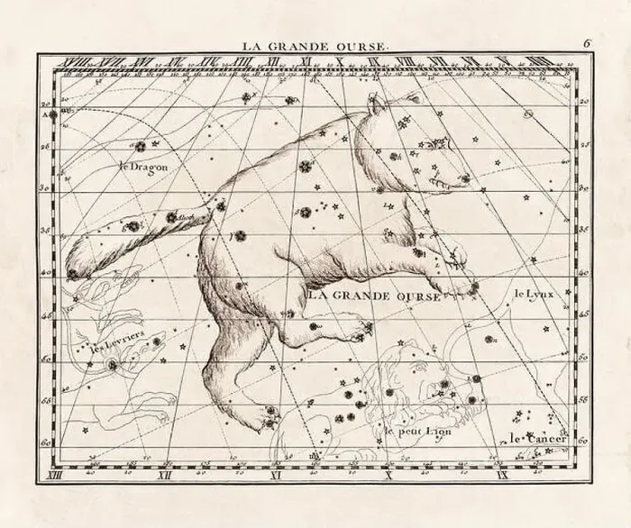Framed Print : Vintage constellation illustration from the early 18th century Framed Print : Vintage constellation illustration from the early 18th century