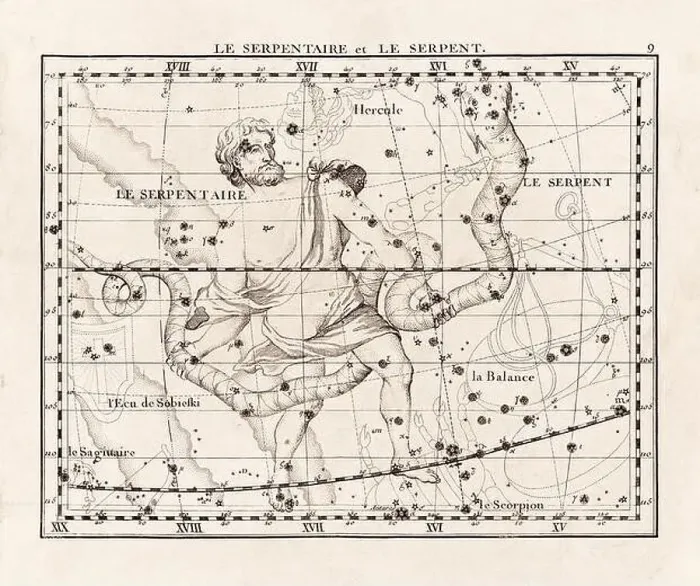 Framed Print : Vintage constellation illustration from the early 18th century Framed Print : Vintage constellation illustration from the early 18th century