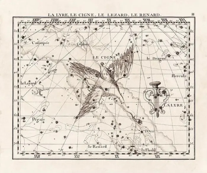 Framed Print : Vintage constellation illustration from the early 18th century Framed Print : Vintage constellation illustration from the early 18th century