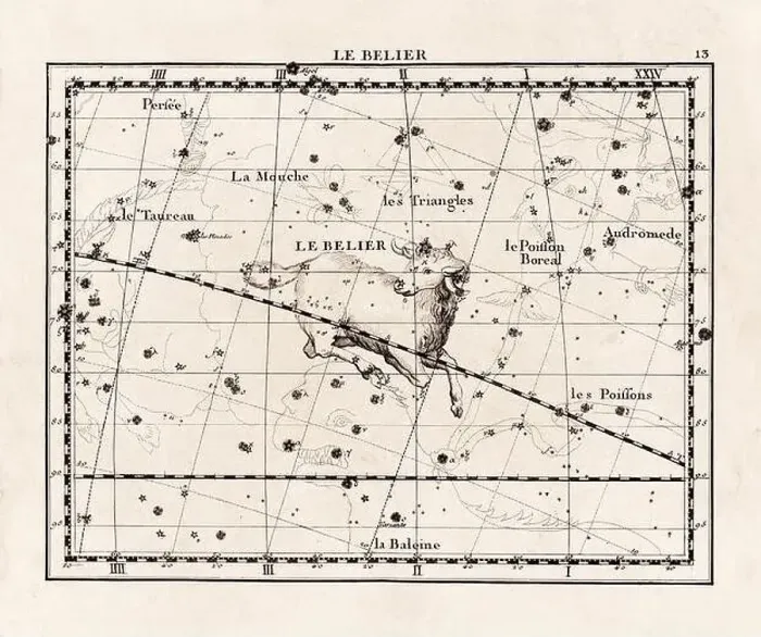 Framed Print : Vintage constellation illustration from the early 18th century Framed Print : Vintage constellation illustration from the early 18th century