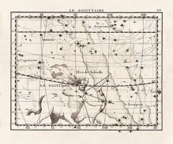 Framed Print : Vintage constellation illustration from the early 18th century Framed Print : Vintage constellation illustration from the early 18th century