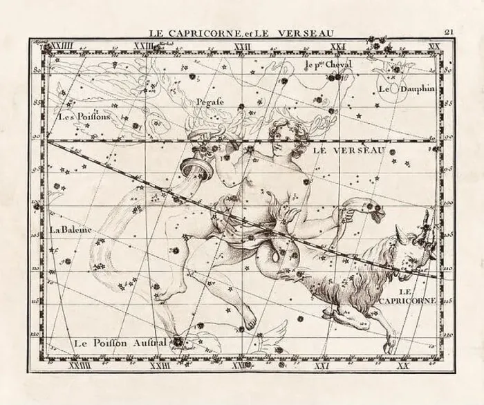 Framed Print : Vintage constellation illustration from the early 18th century Framed Print : Vintage constellation illustration from the early 18th century