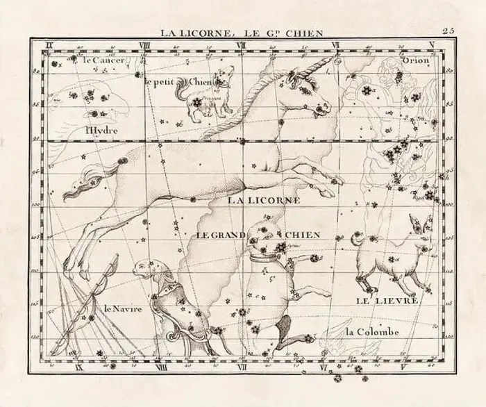 Framed Print : Vintage constellation illustration from the early 18th century Framed Print : Vintage constellation illustration from the early 18th century