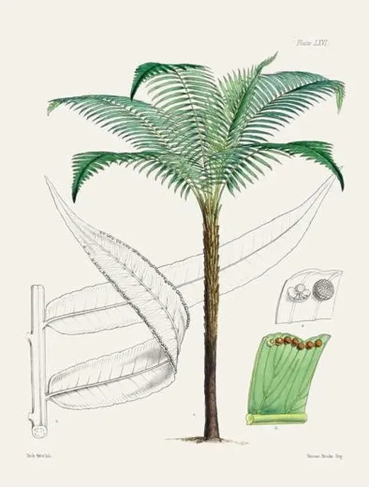 Framed Print : Vintage fern illustration. Botanical art from a book published in London, circa 1859 Framed Print : Vintage fern illustration. Botanical art from a book published in London, circa 1859