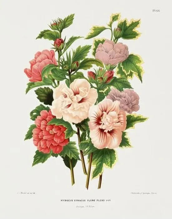Framed Print : Vintage flower illustration. Dutch botanical book illustration. Circa 1880