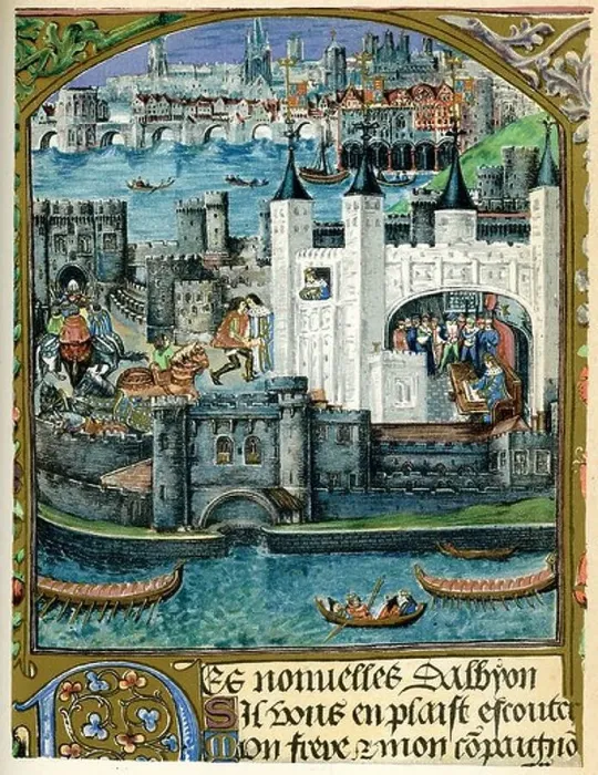 Framed Print : Vintage lithograph of the Tower of London at the time of King Henry VII Framed Print : Vintage lithograph of the Tower of London at the time of King Henry VII