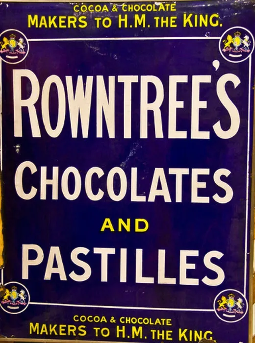 Framed Print : Vintage metal Rowntree's advertising sign Framed Print : Vintage metal Rowntree's advertising sign