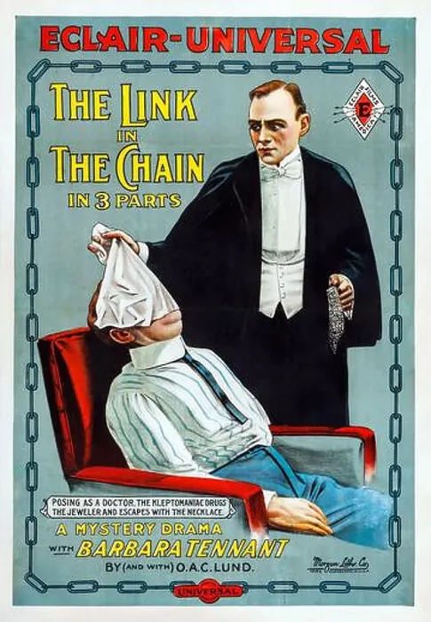 Framed Print : Vintage movie poster: The Link in the Chain (Universal Film Manufacturing) Framed Print : Vintage movie poster: The Link in the Chain (Universal Film Manufacturing)
