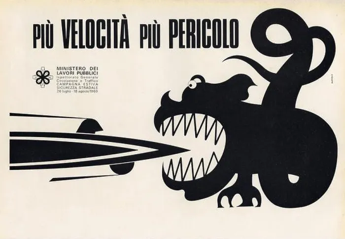 Framed Print : Vintage newspaper ad of road safety by designer Sergio Ruffolo Più Velocità Più Pericolo, Italy 1969 Framed Print : Vintage newspaper ad of road safety by designer Sergio Ruffolo Più Velocità Più Pericolo, Italy 1969