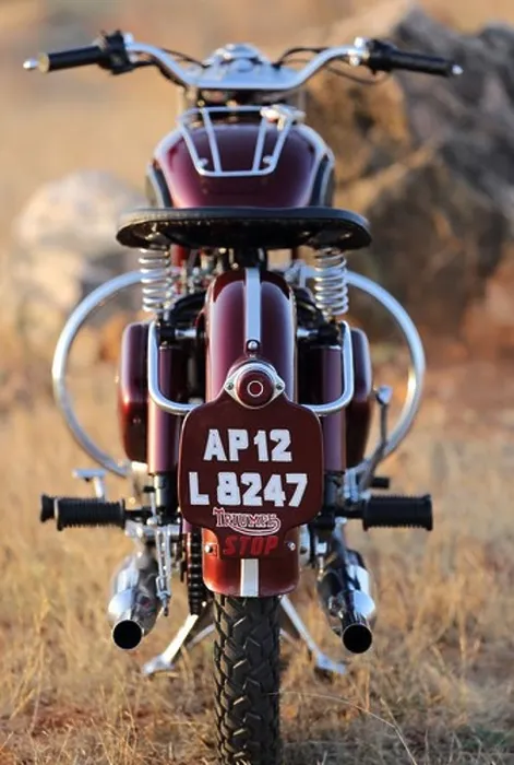 Framed Print : Vintage Royal Enfield Bullet with Triumph tank and mudguards from the 50's called a bitsa Framed Print : Vintage Royal Enfield Bullet with Triumph tank and mudguards from the 50's called a bitsa