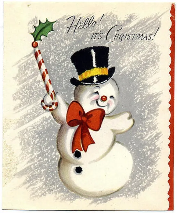 Framed Print : vintage snowman christmas card design artwork Framed Print : vintage snowman christmas card design artwork